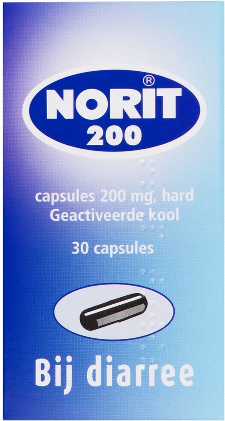 Norit Diarreeremmer 200 mg - 1 x 30 capsules
