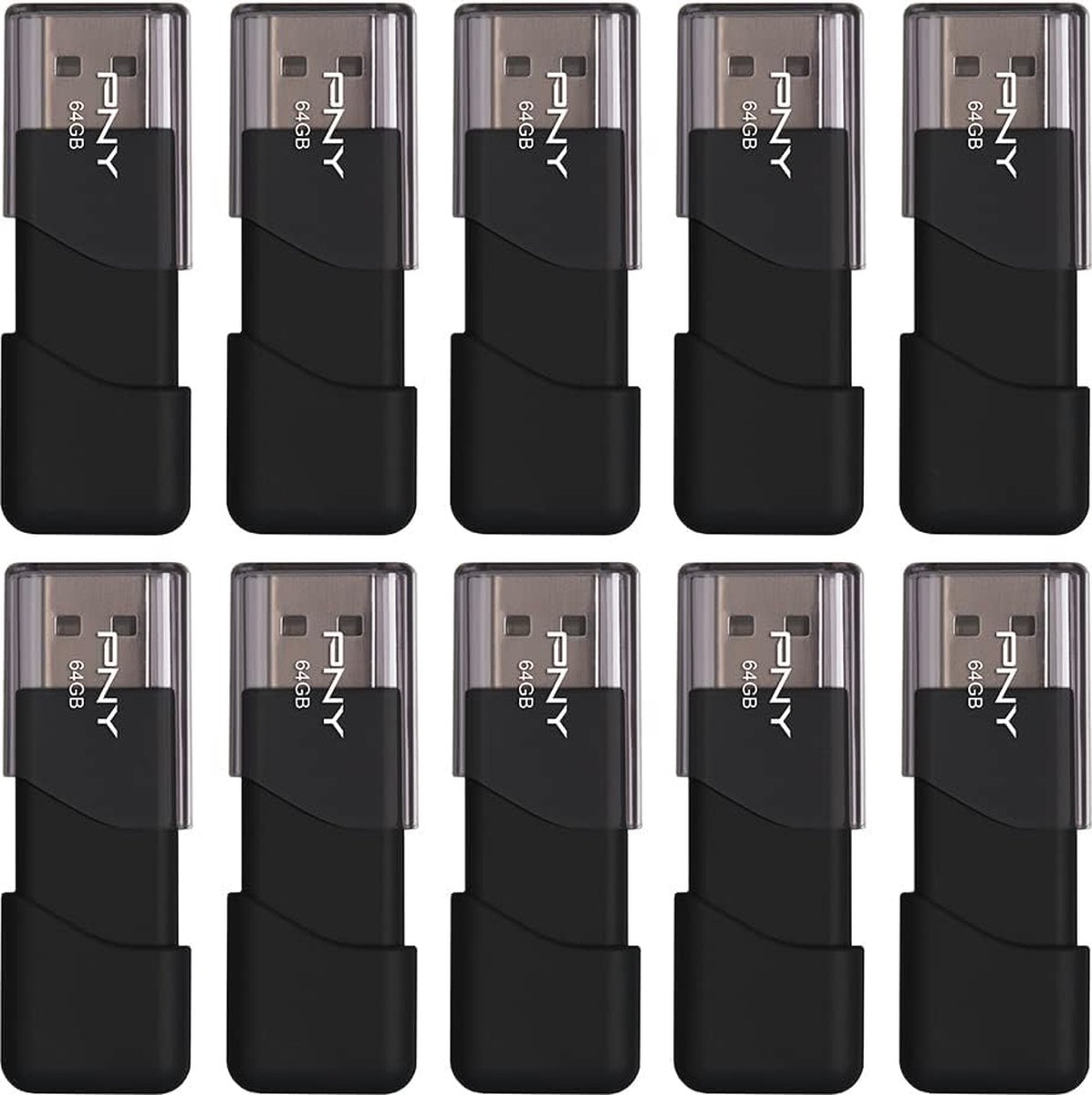 Image of 64 GB USB 2.0 Flash Drive - 10-Pack
