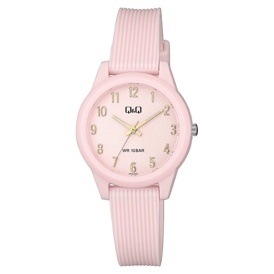Q&Q vs13j005y-montre femme-étanche 10 bar-apte à la natation-cadran rose clair-diamètre 32 mm