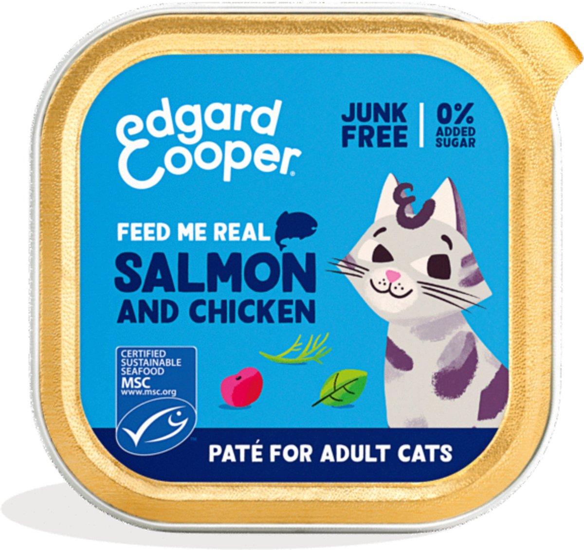 Edgard & Cooper Paté - Kattenvoer - Zalm - Kip - 85 gram