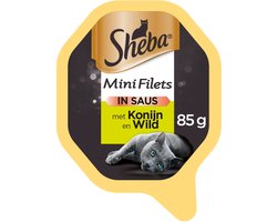 Sheba Mini Filets Adult Kattenvoer Natvoer Konijn in Saus 85 gr
