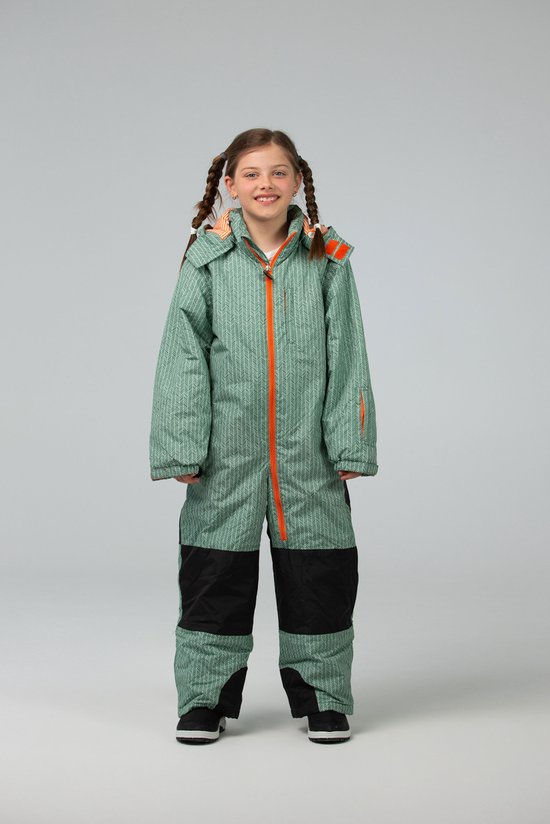 L SERVER Skipak voor kinderen, meisjes, met capuchon, winddicht en waterdicht, voor jongens, warm, outdoor skioverall, blauw, 86
