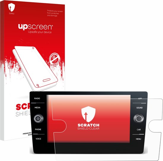 upscreen - Protection d'écran pour Volkswagen Tiguan 2021 Discover Médias 8" - Film Film de protection transparent