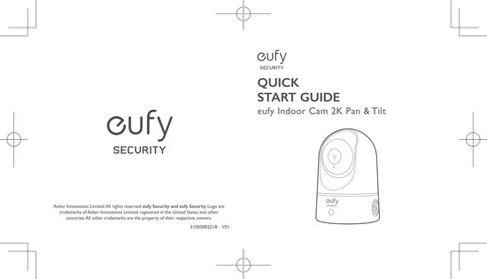 Quick Start Guide voor eufy Indoor Cam 2K Pan & Tilt.