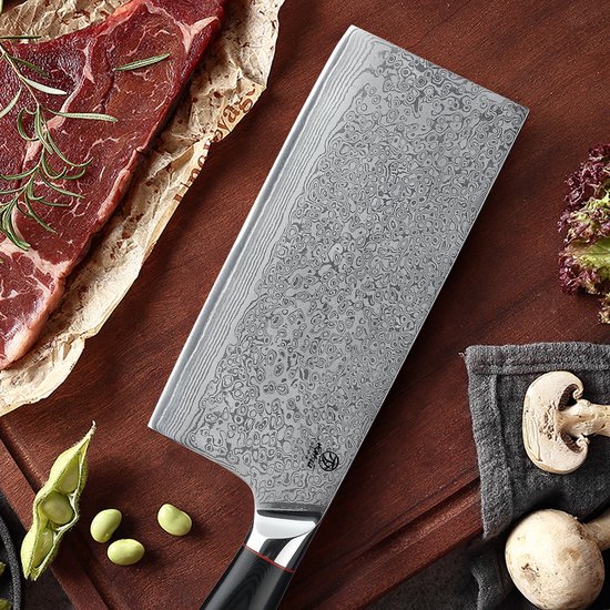 Couteau à découper japonais Homizu - 18 cm - couteau damas AUS10/G10 - coffret cadeau