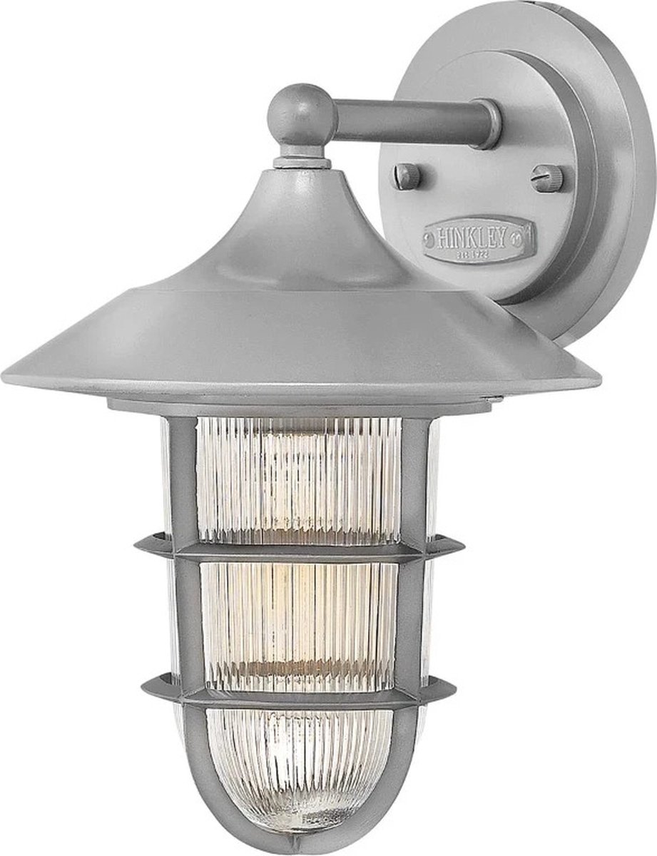 Hinkley LED Wand Buitenlamp Marina | 1X E27 Max 100W | IP44 | Dimbaar | Silver