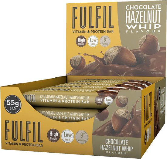Fulfil Nutrition - Vitamine & Proteïne Repen - Chocolade Hazelnoot Whip - 15 stuks