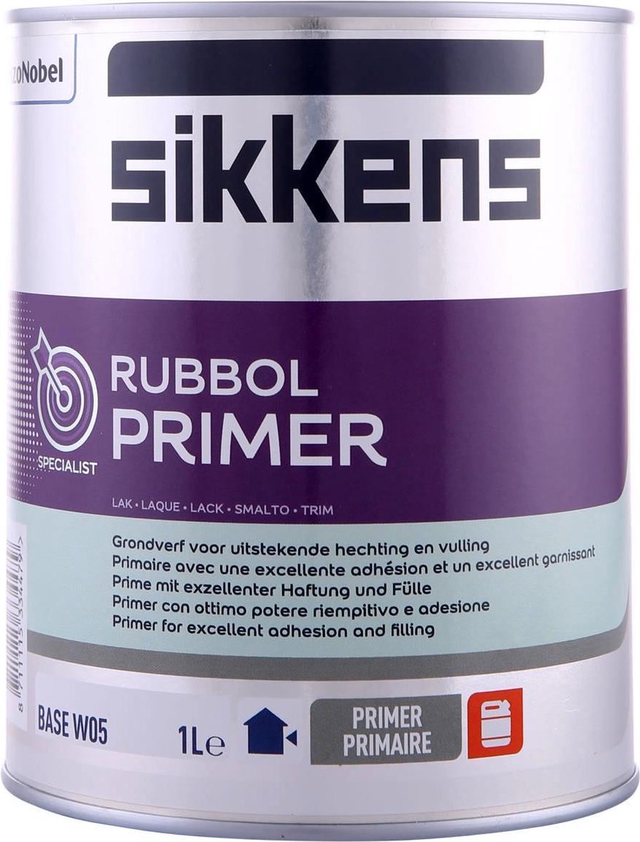 Sikkens Rubbol Primer Alkyd RAL 7021 Zwartgrijs 1 Liter