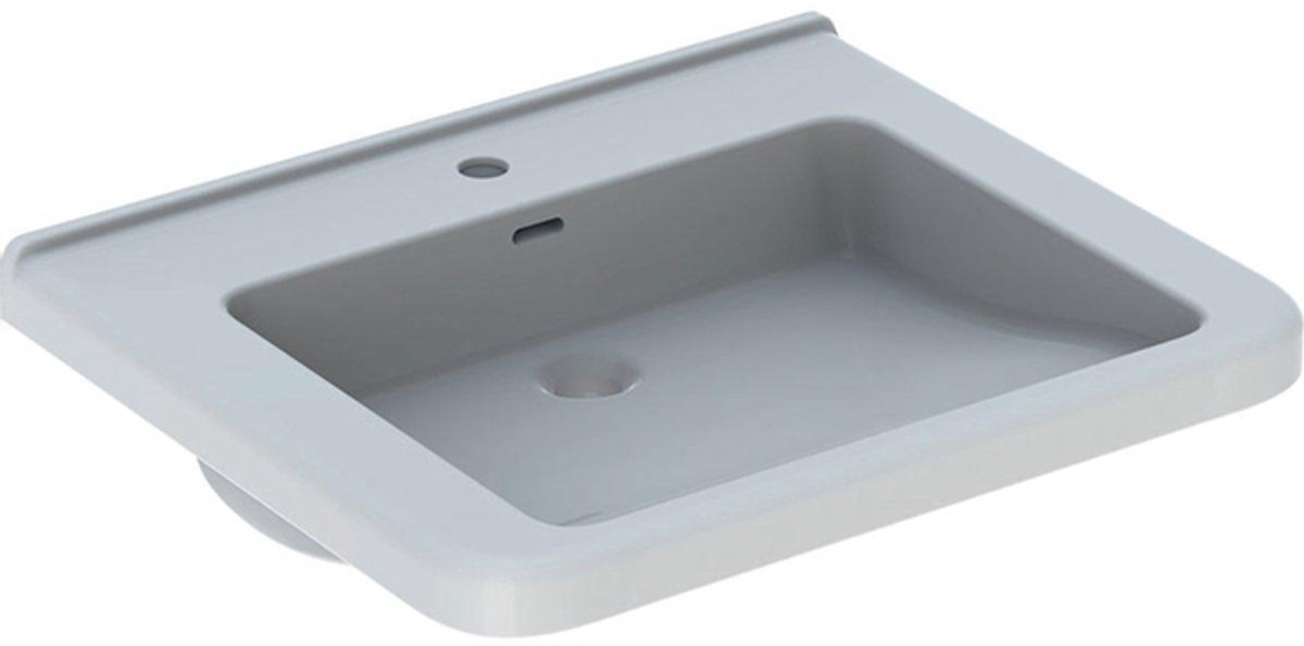 Geberit 300 Comfort wastafel - 65cm - 1 kraangat - met overloop - wit