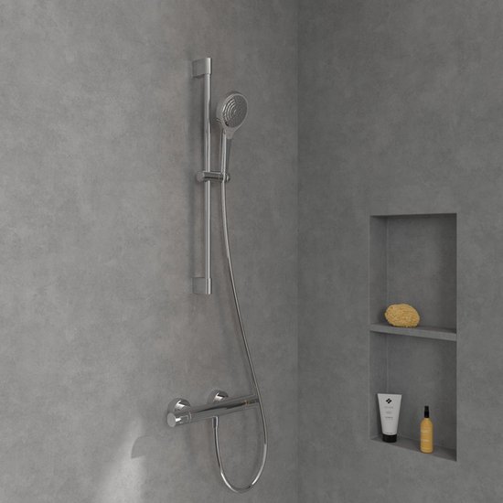 Villeroy & Boch Universal Taps & Fittings Robinet De Baignoire Thermostatique Nickel Brosse Mat Aspect Inox