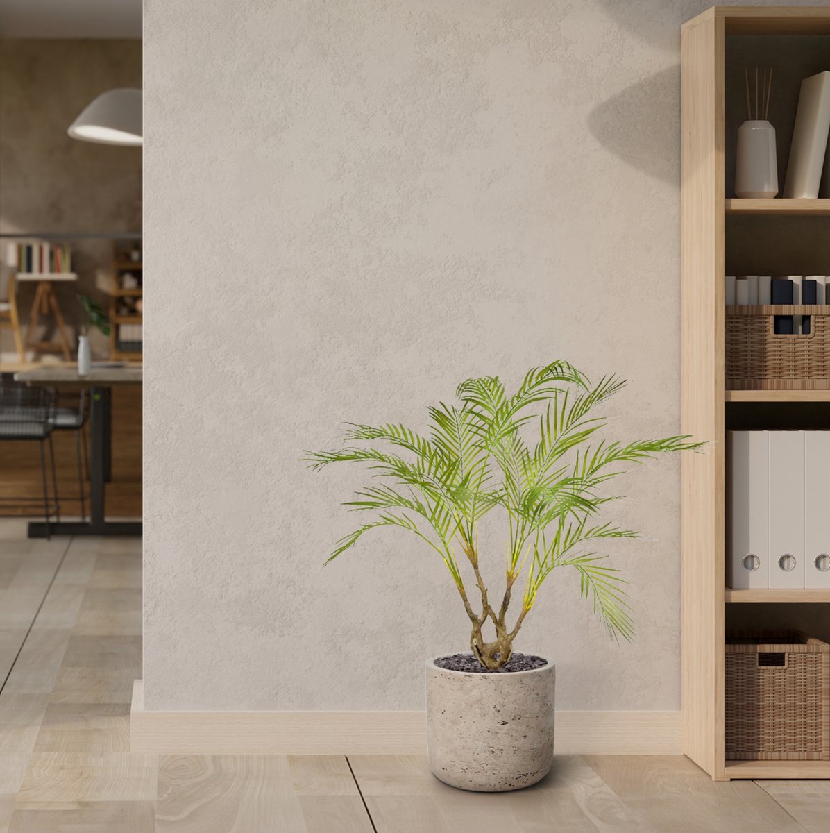 maxifleur Kunstplanten Areca kunstpalm 90cm Groen