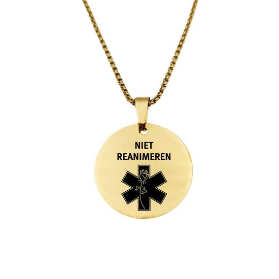 Ketting | Rond | Goud | RVS | Niet Reanimeren