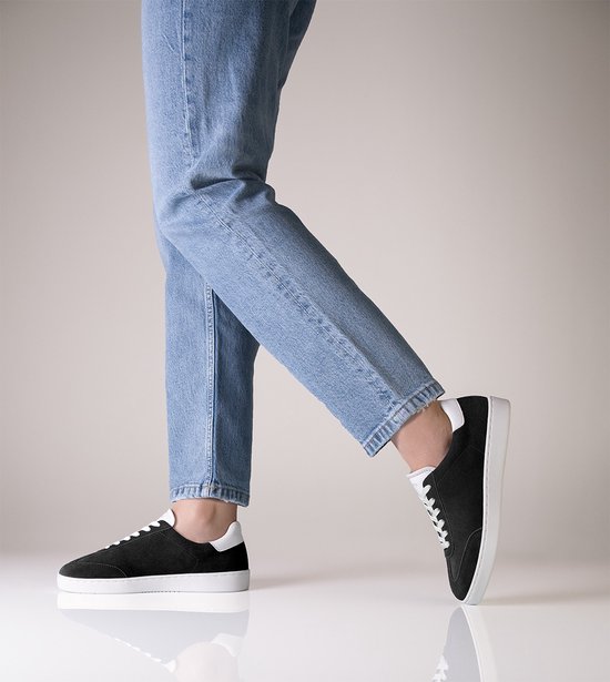 Suny Anna Kern 7015 Baskets de danse noires en daim pour femme avec semelle complète - Pour la danse intérieure et extérieure - Salsa, Bachata, Latin - Look décontracté - SUNY - noir - 40 2/3