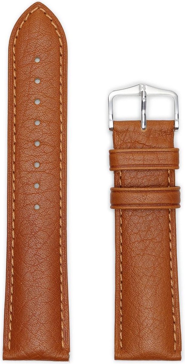 Hirsh Horlogeband - Camelgrain Bruin - Leer - 22mm
