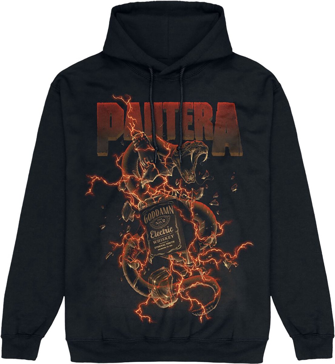 Pantera Whiskey Snake Heren Trui met capuchon - zwart - M