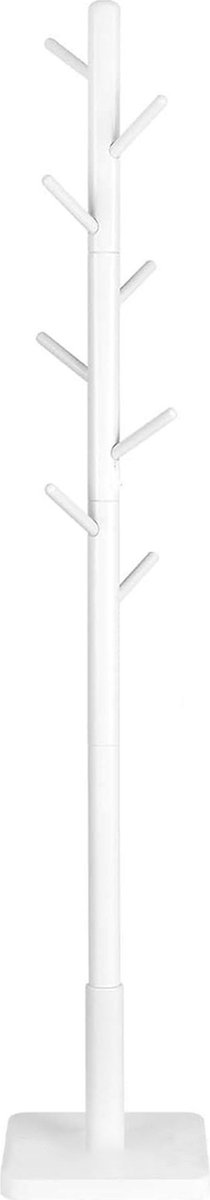 ApexArte® Kapstok Staand - Garderoberek - Kledingrek Haken- Industrieel - Wit