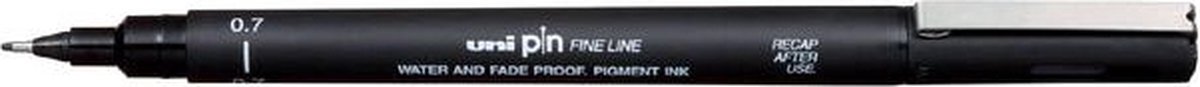 Permanente markeerstift Uni-Ball PIN07-200(S) Zwart (12 Stuks)