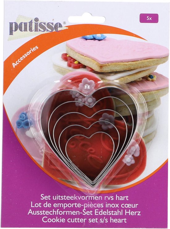 Set van 5 Hart Uitsteekvormen
