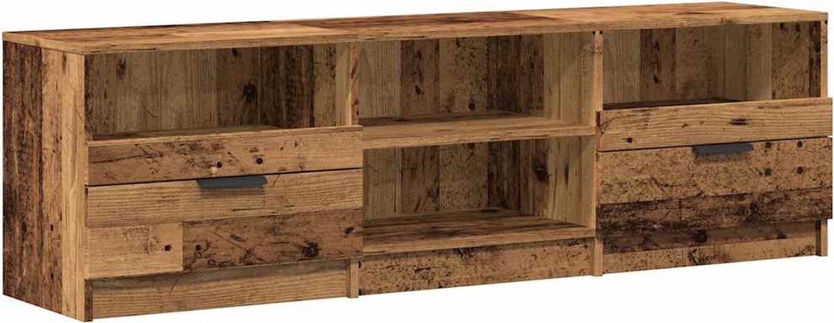 vidaXL - Tv-meubel - 150x33,5x45 - cm - bewerkt - hout - oud - houtkleurig