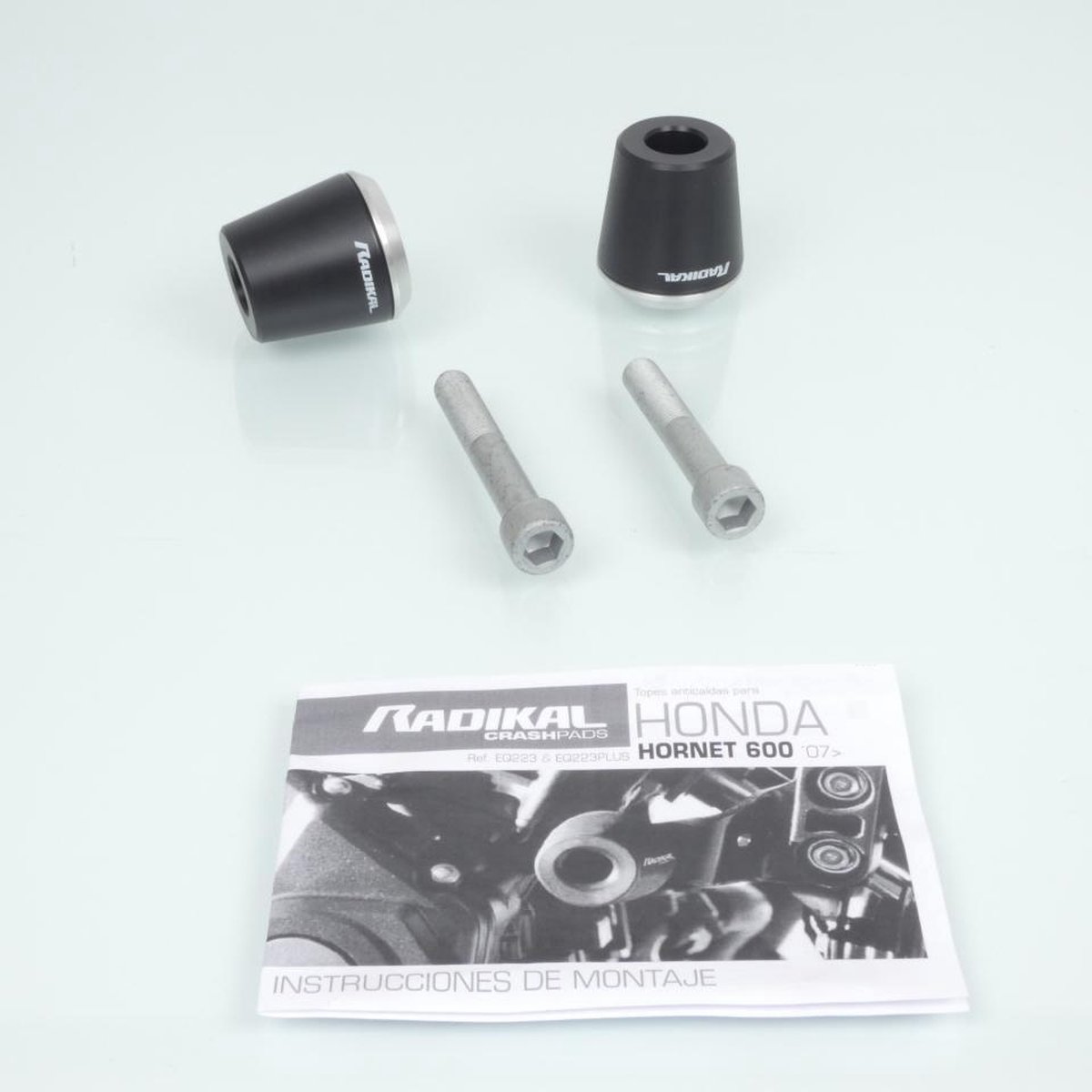 radikal eq223plus carterbeschermingspad voor honda 600 hornet motorfiets 2007 nieuw Noir