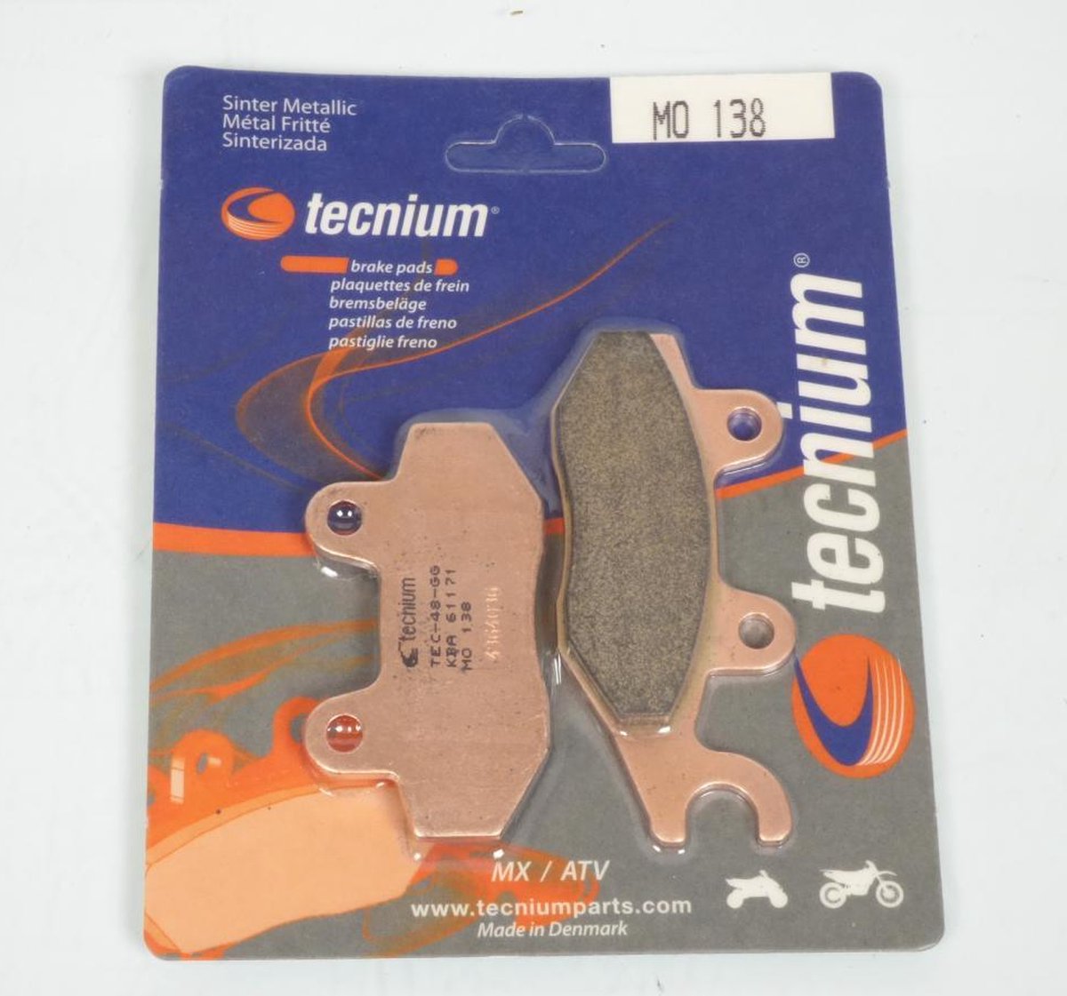 Plaquette de frein Tecnium pour Scooter Kymco 300 G-Dink I 2012 à 2017 AR Neuf