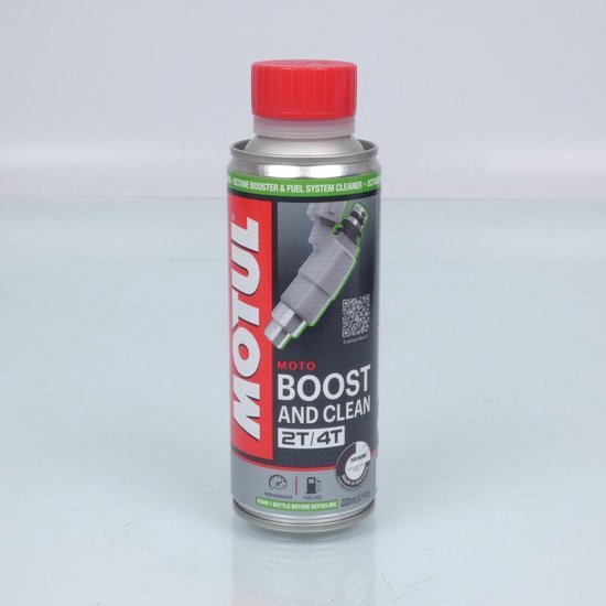 brandstofsysteem reiniger voor motorfietsen 4t motul boost en clean 2t/4t 200ml