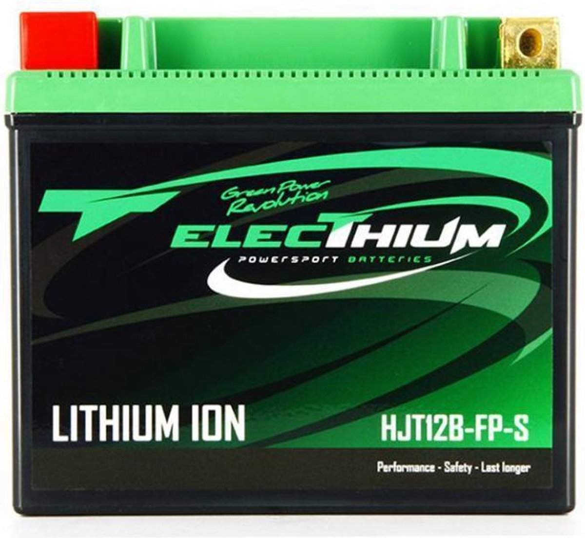 Lithium-elektriumaccu voor motorfiets Triumph 900 Thruxton EFI 2009 tot 2015 HJT12B-FP-S / 12,8 V 4,8 Ah nieuw