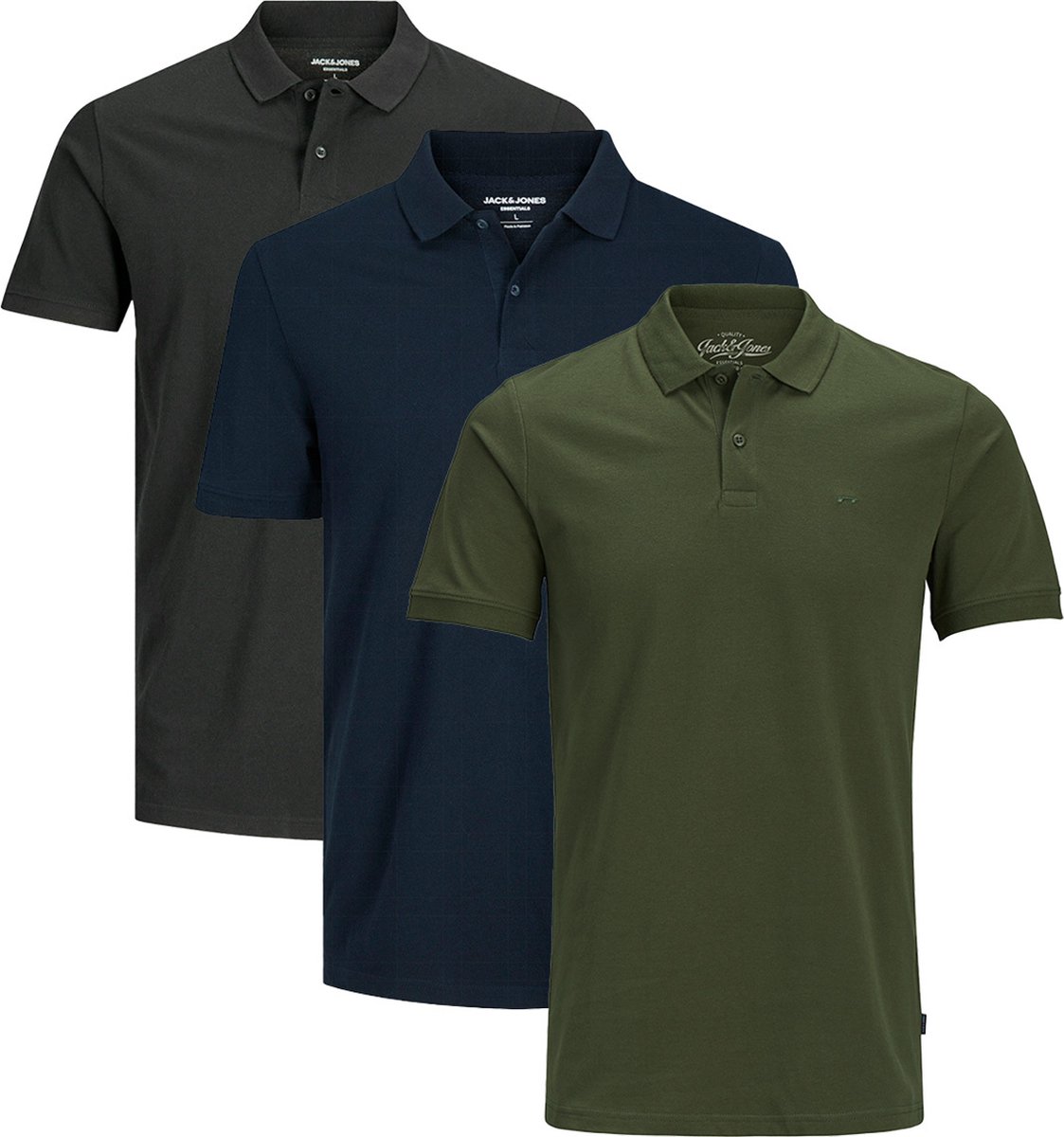 Jack & Jones Heren poloshirt 3 pack Basic