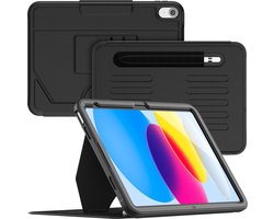 Tablet Hoes Geschikt Voor iPad A16 hoes 11th Generation 11 Inch 2025 - iPad 2022 10,9 10e Generatie Zwart - iPad 2022 hoes met Multi-Angle Magnetic Stand, Auto Sleep/Wake, Pencil Houder - Extra Stevig - Schokbestendig