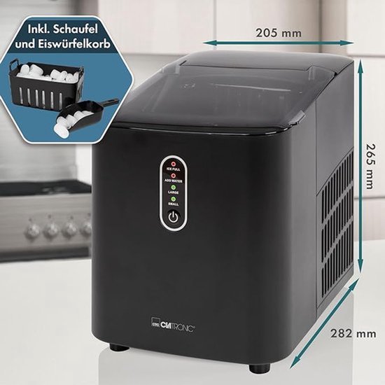 Clatronic EWB 3798 -IJsblokjesmachine - 1.1 Liter - zwart van Clatronic — afbeelding 5