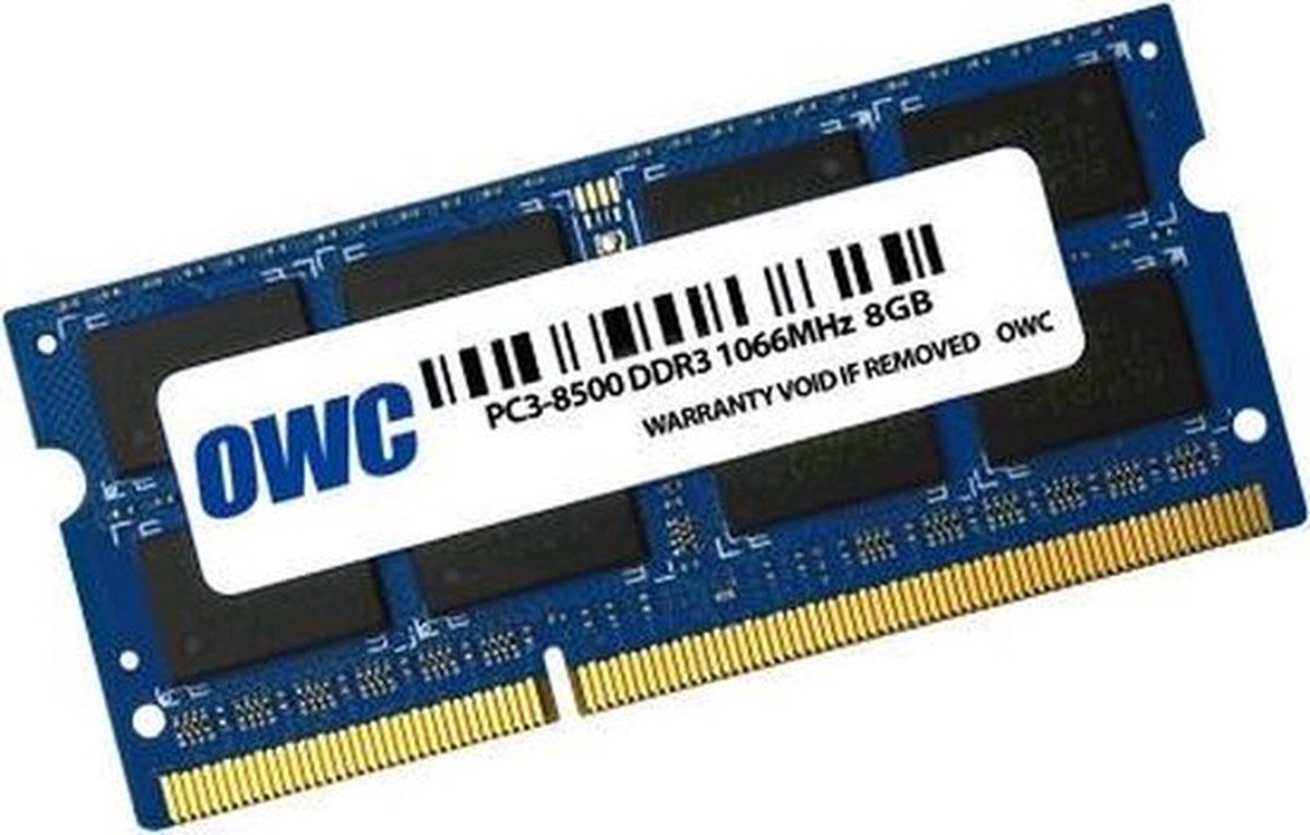 Image of 8.0GB PC3-8500 DDR3 1066MHz SO-DIMM 204 Pin SO-DIMM Memory Upg. Module PC3-8500