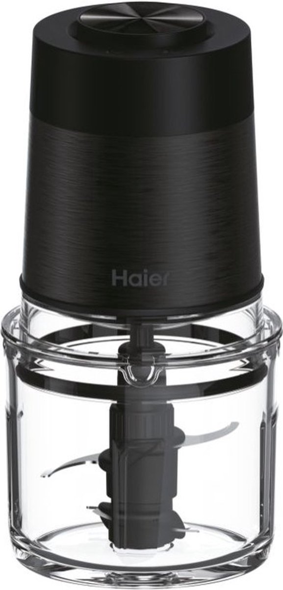 Haier Elektrische Hakmolen - Double Power Blades - Turbofunctie - kan in de vaatwasser - 0,5 l - 550 W - Zwart - HCH5B1 011