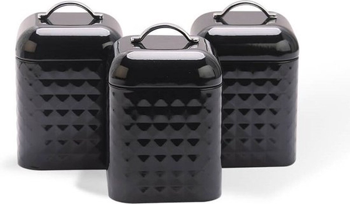 Set van Potjes Feel Maestro MR-1676-3S-BLACK 3 Stuks
