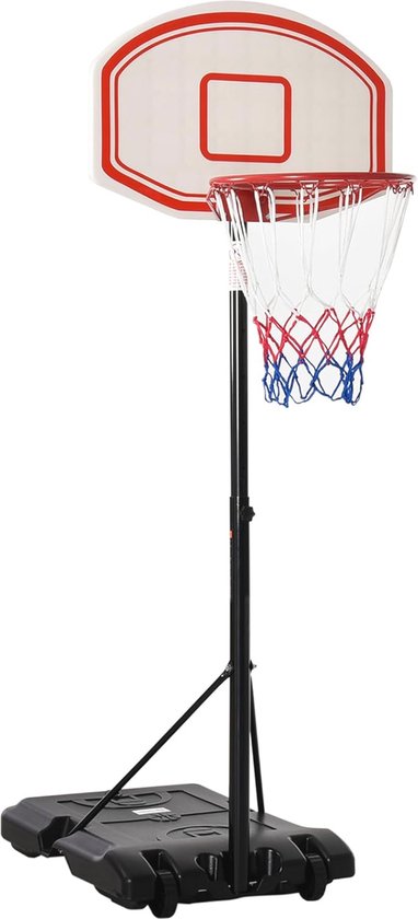 HOMCOM In hoogte verstelbare basketbalpaal, stabiele voet HOMCOM In hoogte verstelbare basketbalpaal, stabiele voet