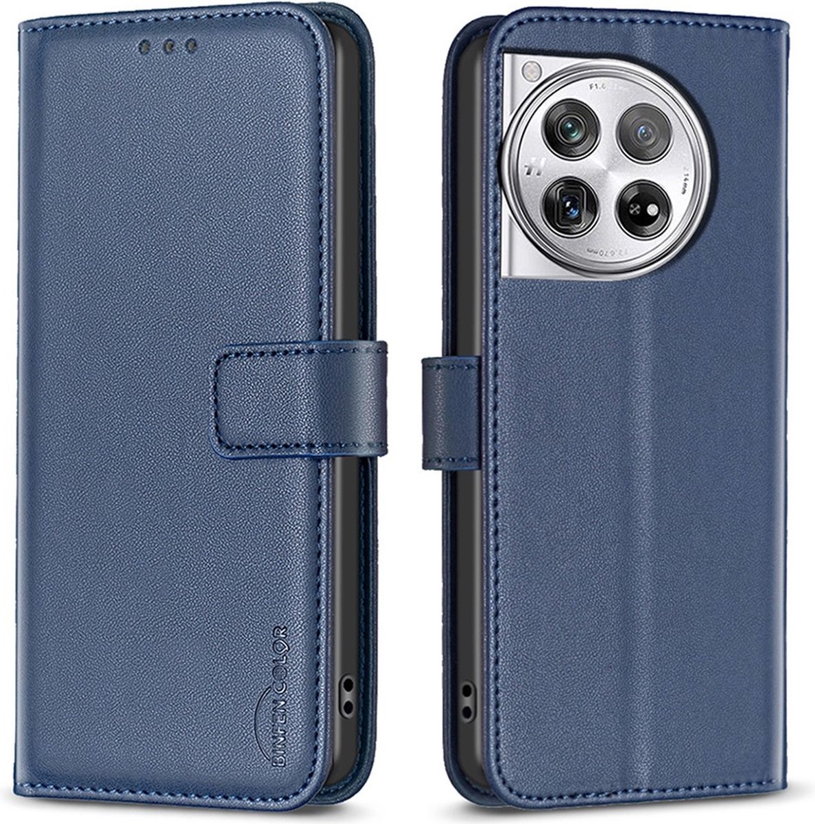 BINFEN Hoesje - Geschikt voor OnePlus 12 Hoesje - BINFEN Book Case - Blauw