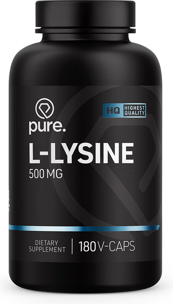 Goedkoopste Pure. L-Lysine - 180 v-caps - 500mg - vegan capsules - aminozuren - voedingssupplement