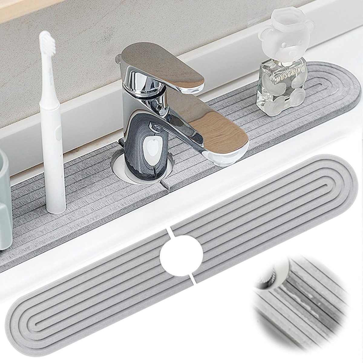 Goodivery ® Innovatieve Absorberende Mat voor Keukenkraan en Werkbladbescherming