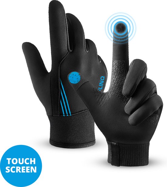 FlinQ Waterdichte Handschoenen Premium - Winddichte Fietshandschoenen voor in de Winter - Warme Handschoenen met Touchscreen Vingertoppen - Voor Dames en Heren - S