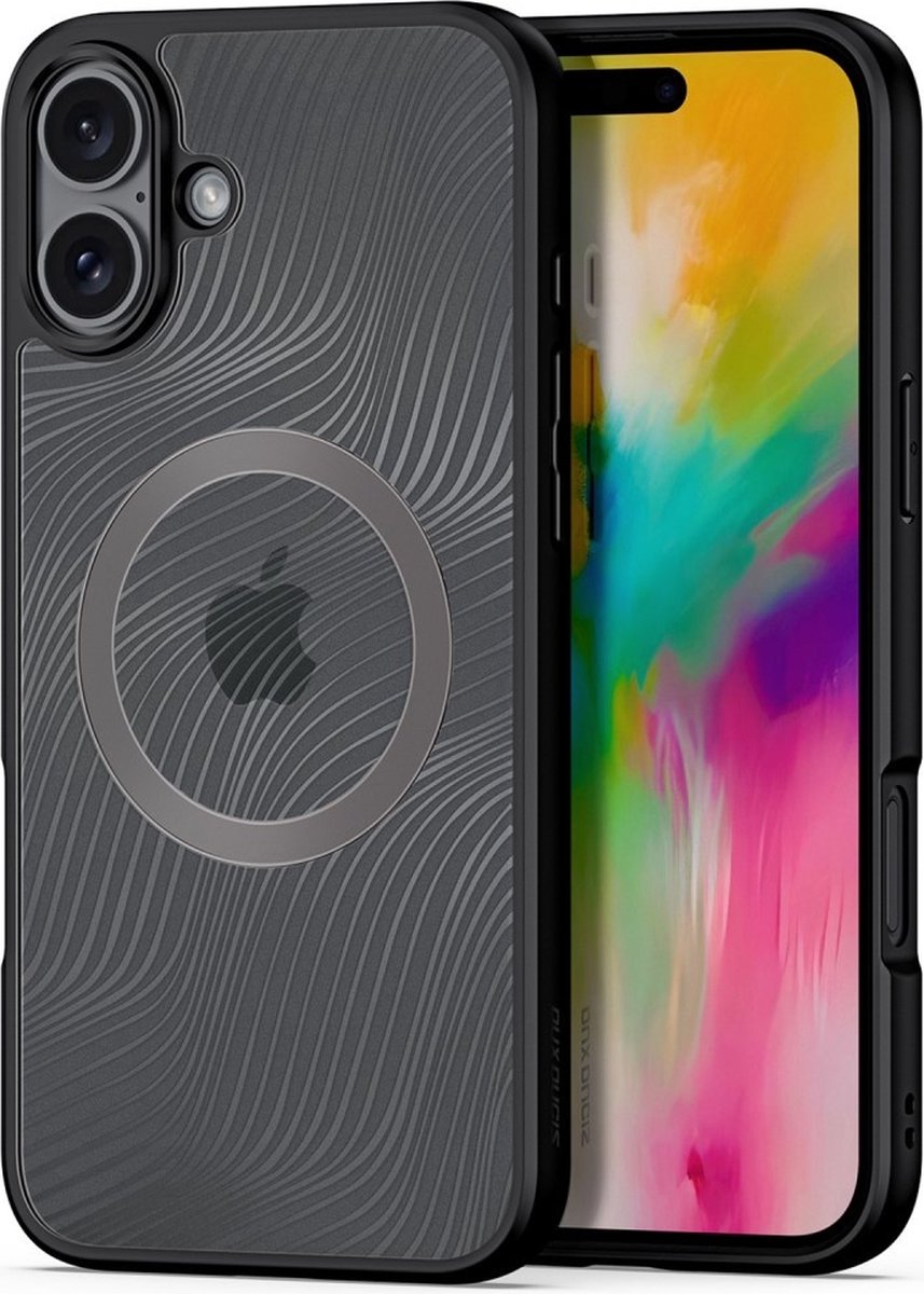 Dux Ducis Aimo Geschikt voor iPhone 16 Plus hoesje - magnetisch Backcover - Zwart