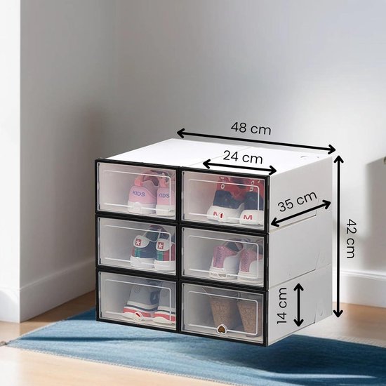 Modulair Schoenenrek, Schoenenopbergkast voor Entree. Schoenenrek voor Hal. Schoenenrek. Opslag voor Thuis, Hal, Slaapkamer. 18 Paren schoenen