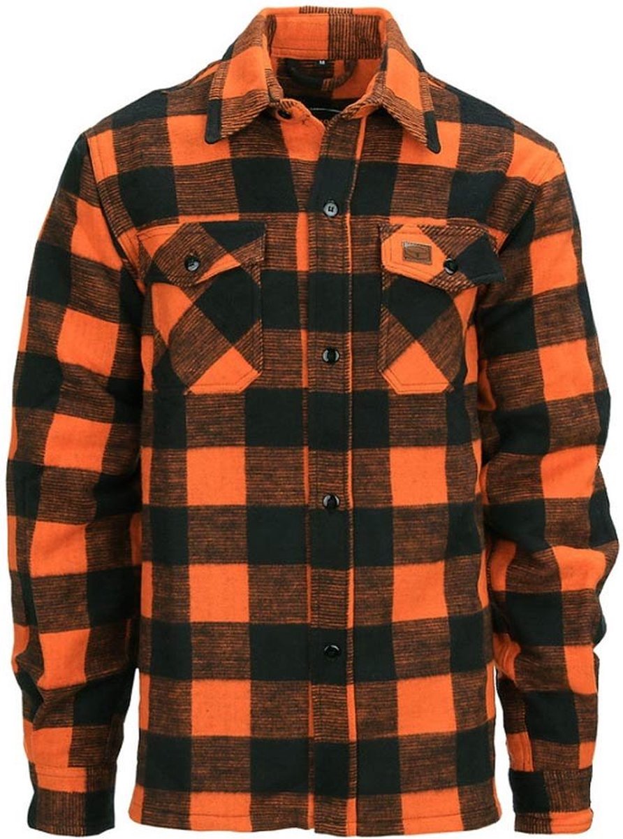 Longhorn Houthakkers Hemd Zwart Oranje Lumberjack Heren