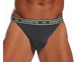 Cornette Hight Emotion sexy heren string - katoen - donkergrijs M