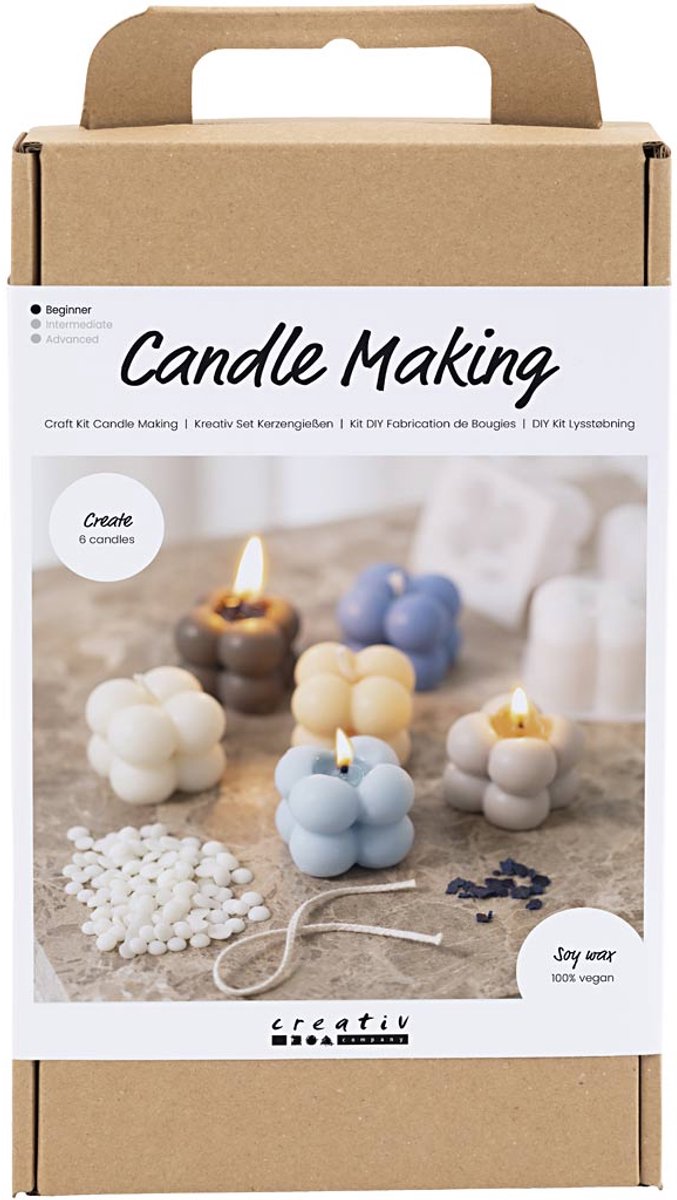 CC Hobbyset Kaarsen Maken 6x Bubble Sojakaars