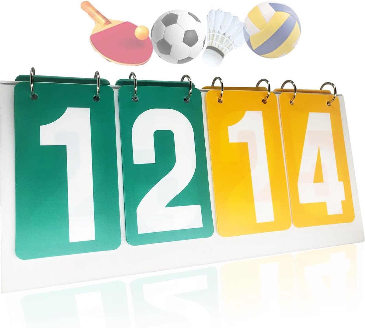 JGS ® Handig Draagbaar Scorebord voor Sport en Spel met 4 Cijfercombinaties