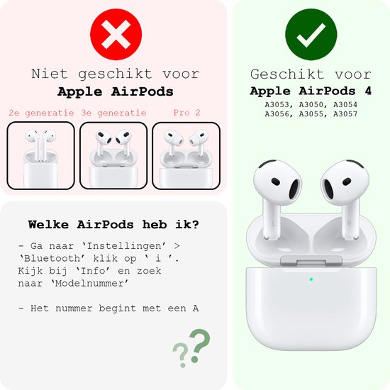 AhaStyle AirPods 4-hoes (2024), zachte siliconen