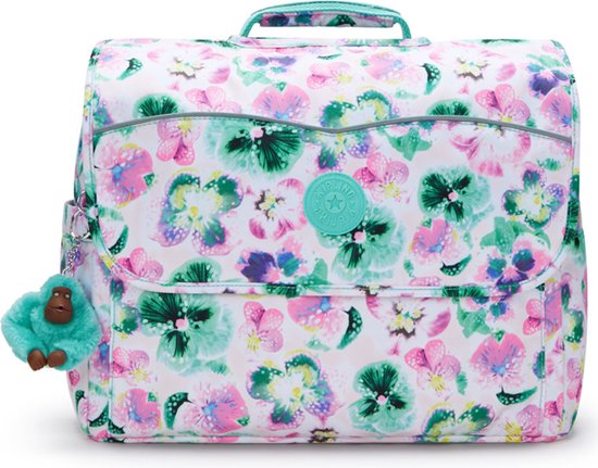 Sac à dos École Kipling Codie M pour Filles - Cartable 18 litres - Aqua Blossom
