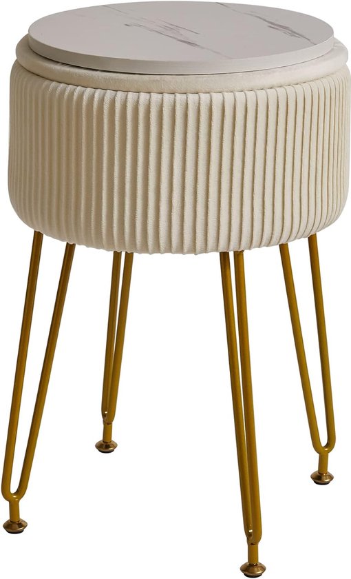 Set van 4 eetkamerstoelen - Linnen en PU leer - Metalen poten - Zwart