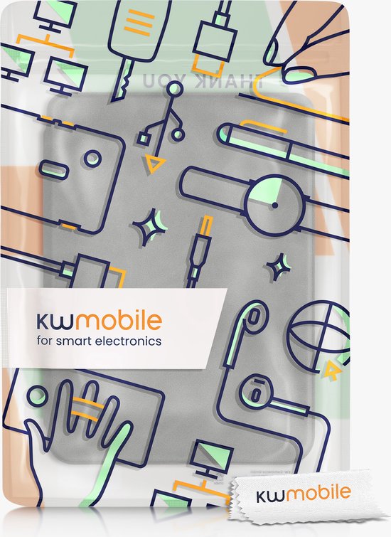 kwmobile Hoes compatibel met Tolino Shine 3 - kunstleer eReader beschermhoes Cover Case - grijs van kwmobile — afbeelding 2