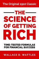 Boek kaft met de titel 'The Science of Getting Rich' in rode letters en 'The Original 1910 Classic' in witte letters.