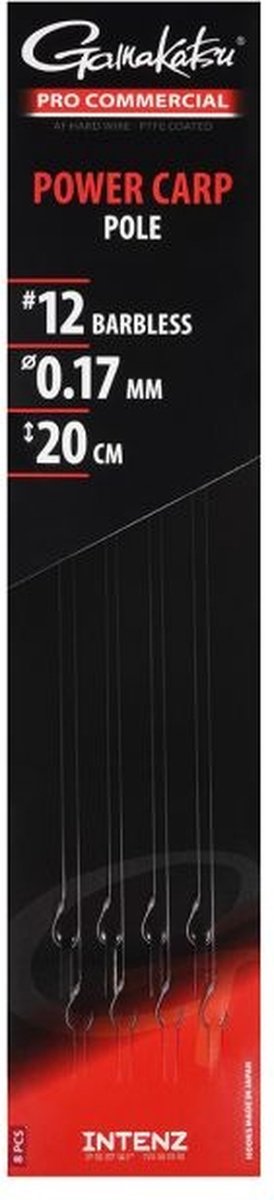 Gamakatsu Power Carp Pole Barbless Onderlijnen H12 0.17mm 20cm van Gamakatsu — afbeelding 5
